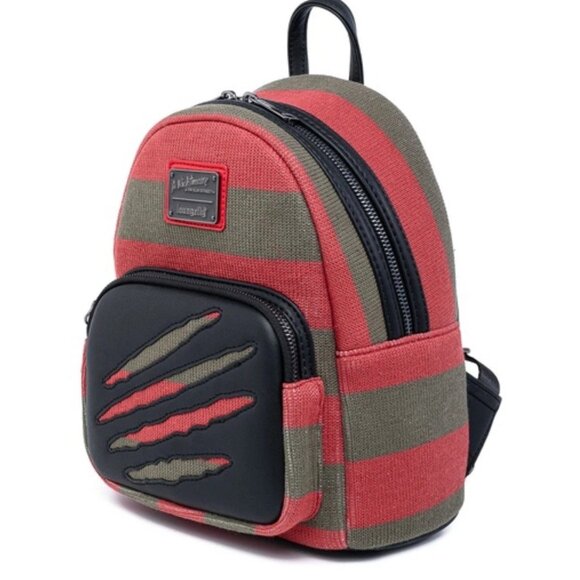 Loungefly Nightmare On Elm Street Mini Backpack Freddy Krueger Sweater Bag New - Picture 2 of 5